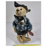 Boyds Bears Roxy Brass Button Bear Plush Denim Outfit 1990s Tag