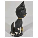 Lot of 2 Black Cat Figurines Mid Century Style Ceramic Cat Pair