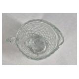 Clear Glass Vase Dish and Creamer Set Pressed Glass Table Decor Collection