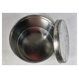 Holiday Winter Scene Metal Milk Can Style Container with Lid Decorative Tin