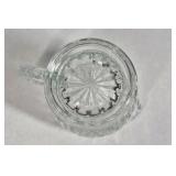 Clear Glass Vase Dish and Creamer Set Pressed Glass Table Decor Collection
