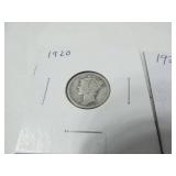8 - 1920's Mercury Dimes
