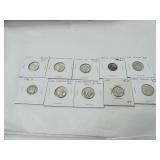 10 - 1940's Mercury Dimes