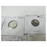 10 - 1940's Mercury Dimes