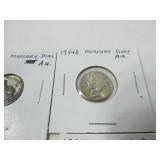 10 - 1940's Mercury Dimes