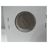 1945 Micro S Mercury Dime E.F.