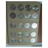 Forty 1948 - 1963 Franklin Half Dollars in Full Book
