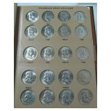 Forty 1948 - 1963 Franklin Half Dollars in Full Book