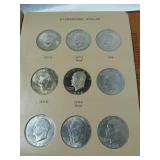 36 Coin Fully Filled Dansco Coin Album #8176 for Eisenhower Dollar Coins.
