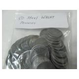 Bag of Steel Wheat Pennies