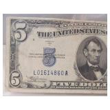 1934A Five Dollar Silver Certificate # L01614860A