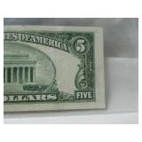 1934A Five Dollar Silver Certificate # L01614860A