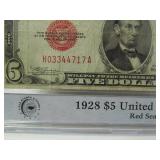 1928E Five Dollar Red Seal Note