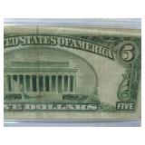1928E Five Dollar Red Seal Note