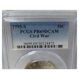 1995S PCGS PR69DCAM Civil War 50 Cent Piece