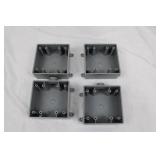 Plastic Electrical Enclosures with Internal Mounting Posts (Lot of 4)