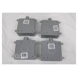 Plastic Electrical Enclosures with Internal Mounting Posts (Lot of 4)