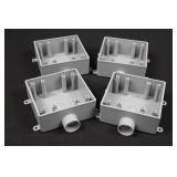 Plastic Electrical Junction Boxes (Lot of 4)