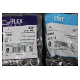 Halex, Ridgid, Flex & Master Electrician Electrical Connectors Assortment - EMT/NM/Chase Nipples