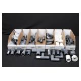 Assorted PVC Pipe Fittings - Elbows, Tees, Couplings & Adapters 1/2 to 2 in