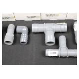 Assorted PVC Pipe Fittings - Elbows, Tees, Couplings & Adapters 1/2 to 2 in
