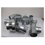 Selkirk GV Series Galvanized Vent Duct Fittings - 8in-7in & 5in-4in Reducers, 90deg Elbows 26ga