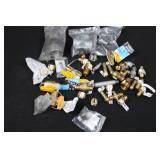 Assorted Brass Gas Fittings & Valves - 1/4 Turn, Flare & NPT Adapters