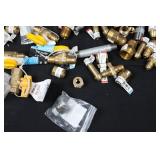 Assorted Brass Gas Fittings & Valves - 1/4 Turn, Flare & NPT Adapters