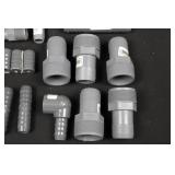 Assorted PVC Fittings Set - Elbows, Tees, Adapters, 1/2 to 2 Inches (22 pieces)