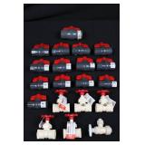 Mueller Global BK PVC Ball Valves - Assorted Sizes 1/2, 3/4, 1 Inch (20 piece)