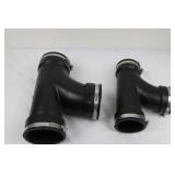 PlumQwik PQT-400 & PQT-300 Plumbing Elbows (4x4 & 3x3) with Clamps