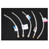 SharkBite Supply Flex Hose Assortment - 1/2 in x 1/2 in & 3/4 in x 3/4 in, 18 in (Lot of 5)