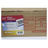 TRUaire C120SW Floor Diffuser - 24 in, White Paintable Surface, 3-Way Air Deflection