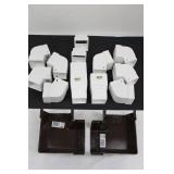 Assorted White Plastic Box End Caps & Corner Brackets - Enclosure Hardware