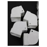 Assorted White Plastic Box End Caps & Corner Brackets - Enclosure Hardware