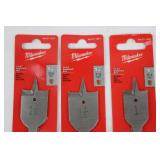 Milwaukee Flat Boring Bits - Assorted Sizes