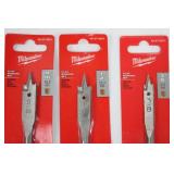 Milwaukee Flat Boring Bits - Assorted Sizes