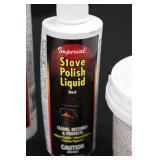 Imperial Stove Care Lot - Stove Polish Liquid, Hi-Temp Cement, Replacement Gasket, Glass Fiber Wick