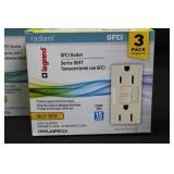 Legrand Radiant GFCI Outlet 3-Pack - Light Almond (Lot of 2)