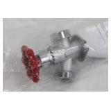 3/4 in MIP Anti-Siphon Valve with Red Handle - Chrome Plated, Not for Potable Water
