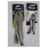 IRWIN VISE-GRIP Curved Jaw Locking Pliers 10in & 5in (Lot of 2)
