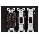 Assorted Light Switches & Duplex Receptacles - 15A 120V - Mixed Brands