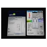 Leviton IllumaTech Slide Dimmer With Preset Button - Legrand Preset Dimmer & Fan Control (Lot of 2)