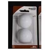 National Hardware Door Stops (Lot of 6) White Finish - Hinge Pin & Soft Wall Stops