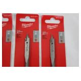Milwaukee Flat Boring Bits Assorted Sizes (Lot of 10)