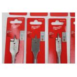 Milwaukee Flat Boring Bits Assorted Sizes (Lot of 10)