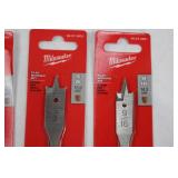 Milwaukee Flat Boring Bits Assorted Sizes (Lot of 10)