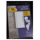 Leviton IllumaTech Slide Dimmer with Preset Button & Lutron C-L Digital Dimmer (Lot of 2)