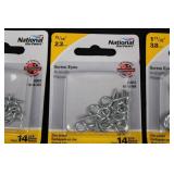National Hardware Assorted Screw Eyes, Hooks & Cup Hooks - Zinc Plated (WeatherGuard) - Mixed Packs