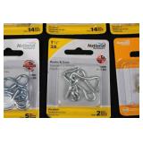 National Hardware Assorted Screw Eyes, Hooks & Cup Hooks - Zinc Plated (WeatherGuard) - Mixed Packs